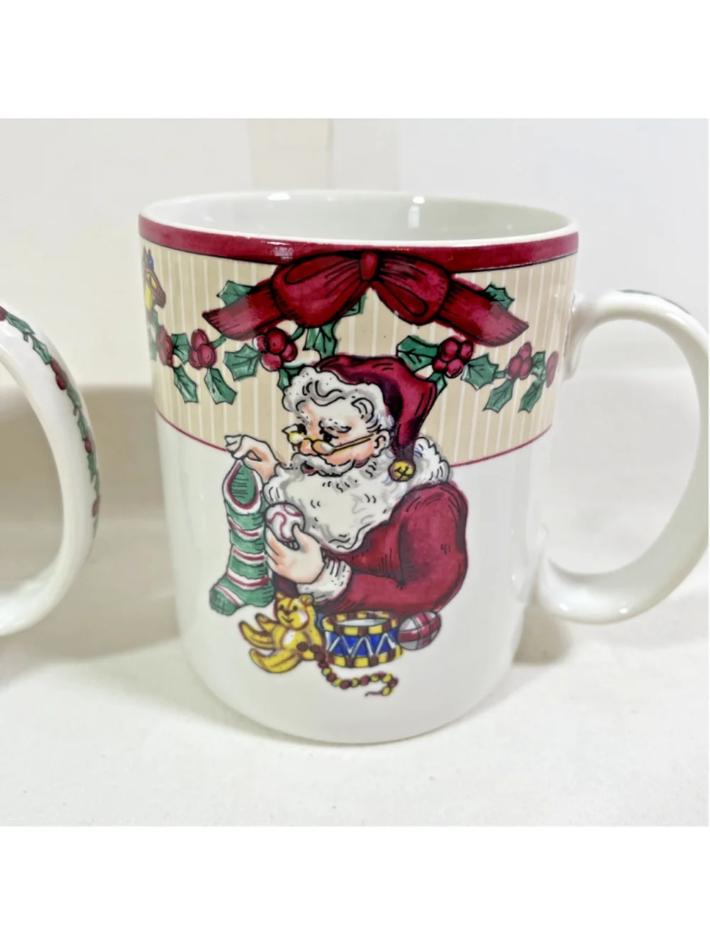 Vintage Fitz and Floyd Santa's List Coffee Tea 4